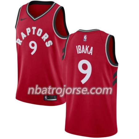 Män Toronto Raptors Tröja Serge Ibaka 9 Nike 2017-18 Röd Swingman